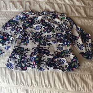 Flower print long sleeve shirt